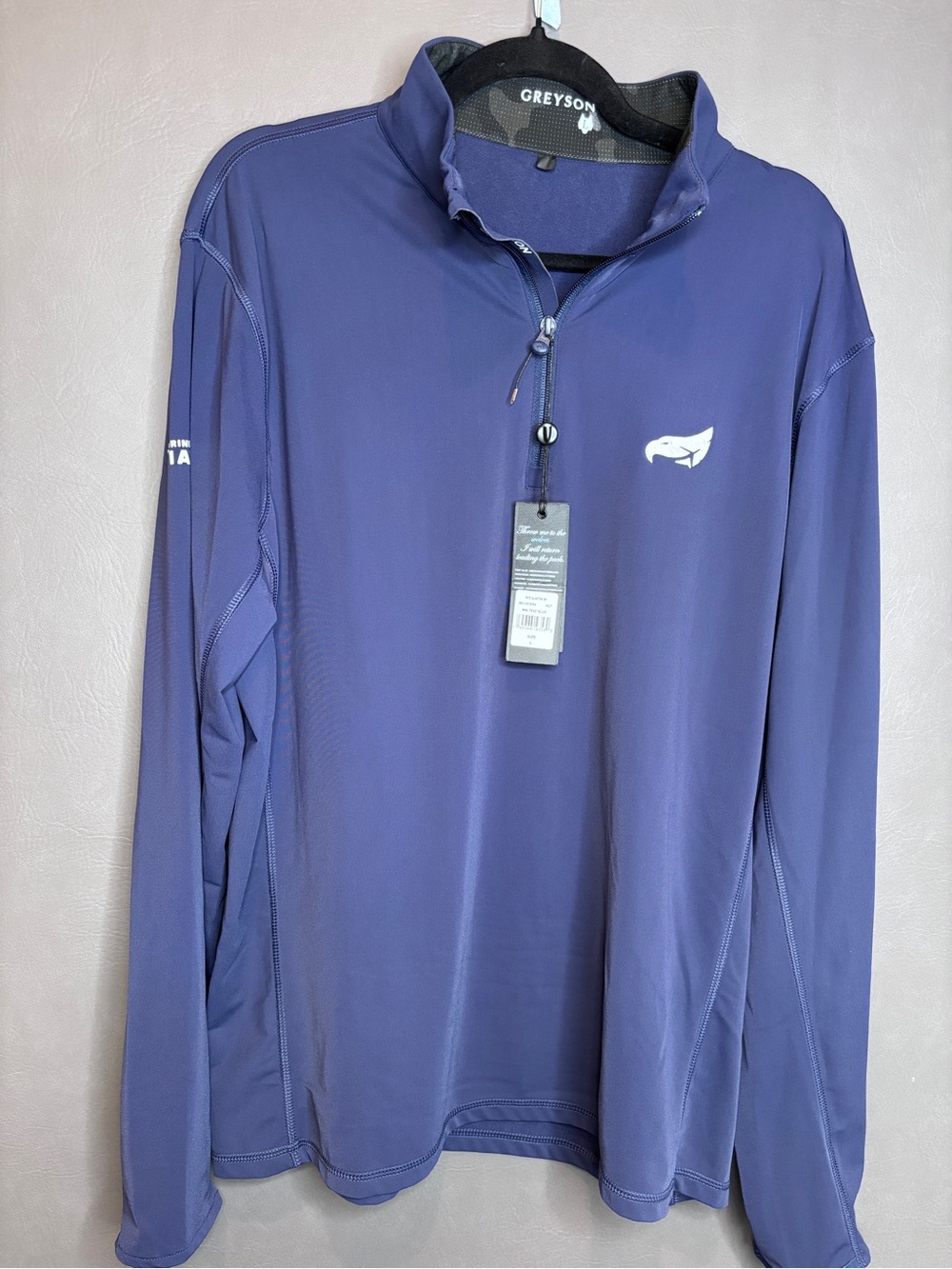NWT Greyson Tate Quarter Zip Men’s L Maltese Blue Peregrine Howard Aviation Golf